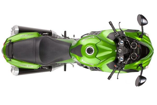 Kawasaki ZZR1400 2012 green top view