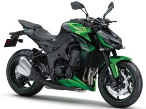 Kawasaki Z1000 2024 Metallic Matte Carbon Gray Emerald Blazed Green Metallic Diablo Black front