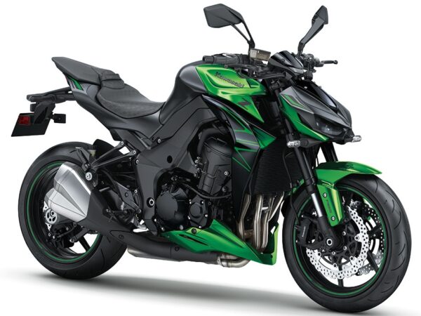 Kawasaki Z1000 2024 Metallic Matte Carbon Gray Emerald Blazed Green Metallic Diablo Black front