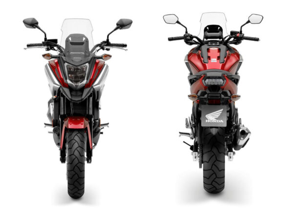 Honda NC750X 2018 red front and rear