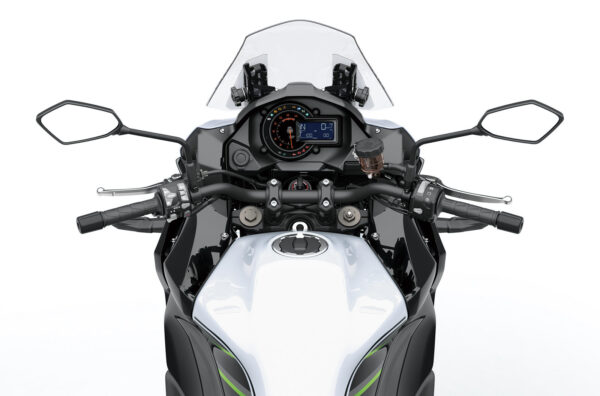 Kawasaki Versys 1000 2019 Pearl Flat Stardust White Metallic Flat Spark Black cockpit