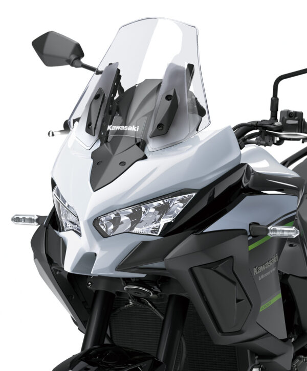 Kawasaki Versys 1000 2019 Pearl Flat Stardust White Metallic Flat Spark Black headlight