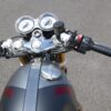 Triumph Thruxton RS 2020 Matt Storm Grey Matt Siver Ice cockpit