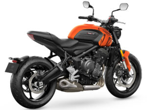 Triumph Trident 660 2023 Matt Baja Orange Matt Storm Grey back