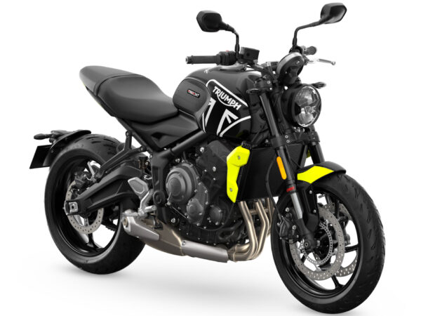 Triumph Trident 660 2024 Jet Black Triumph Racing Yellow front