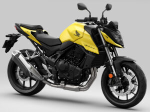 Honda CB750 Hornet 2023 Mat Goldfinch Yellow front