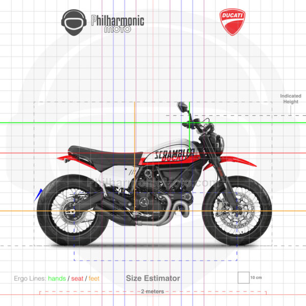 Ducati Scrambler Urban Motard 2022 Star White Silk white and Ducati GP 19 Red livery