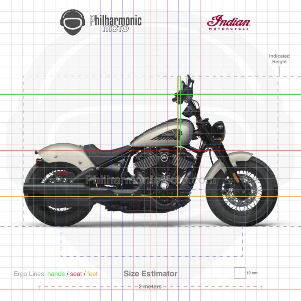 Indian Chief Bobber Dark Horse 2023 Silver Quartz Smoke