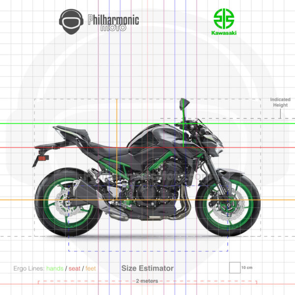 Kawasaki Z900 2023 EBONY METALLIC MATTE GRAPHENE STEEL GRAY