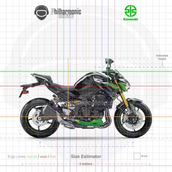 Kawasaki Z900SE 2023 Metallic Spark Black Matte Graphene Steel Gray Candy Lime Green