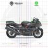 Kawasaki ZX-14R 2023 Metallic Matte Graphenesteel Gray Flat Ebony