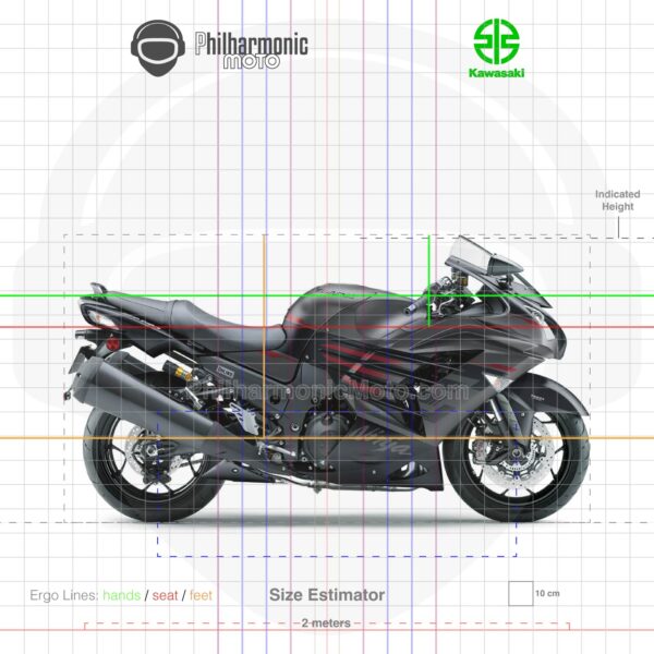 Kawasaki ZX-14R SE 2023 Metallic Matte Graphenesteel Gray Flat Ebony