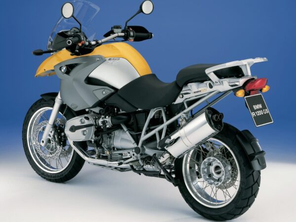 BMW R 1200 GS 2004 Desert Yellow with Granite Grey Metallic side cover back