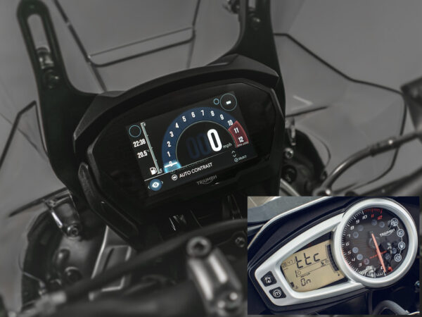 Triumph Tiger 800 XRt 2018 TFT dashboard and XR dashboard