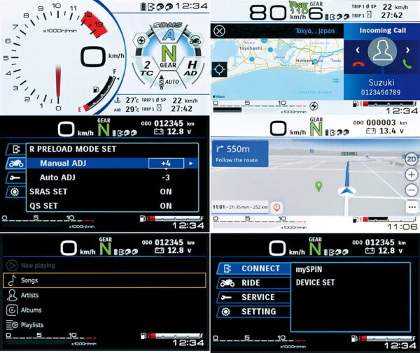 Suzuki GSX-S1000GX 2024 TFT screens