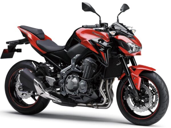 Kawasaki Z900 2018 Candy Persimmon Red Metallic Spark Black front