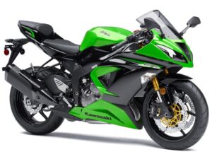 Kawasaki ZX-6R 636 2013 Lime Green Metallic Spark Black front