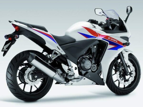 Honda CBR500R 2013 Pearl Himalayas White back