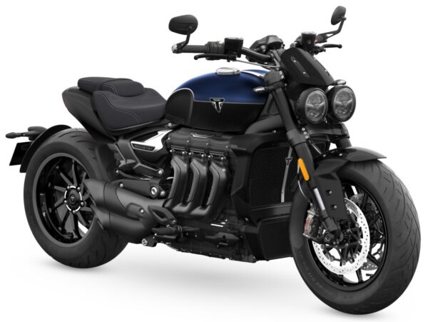 Triumph Rocket 3 Storm R 2024 Satin Pacific Blue with Matt Sapphire Black front