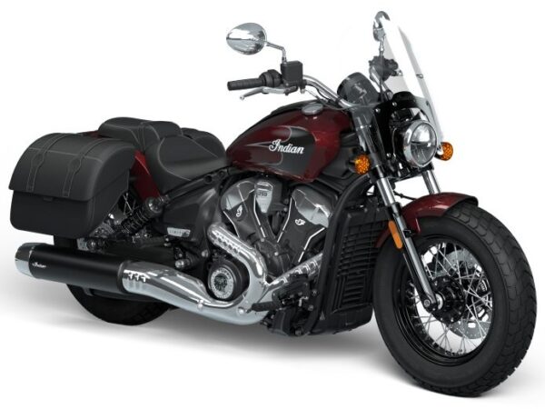 Indian Super Scout 2025 Maroon Metallic with Graphics front