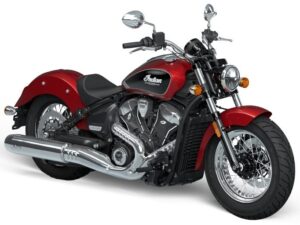 Indian Scout Classic 2025 Sunset Red 2-tone Metallic front