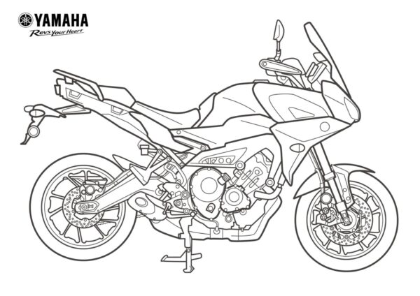 MT-09 Tracer 900 coloring picture book from Yamaha Japan