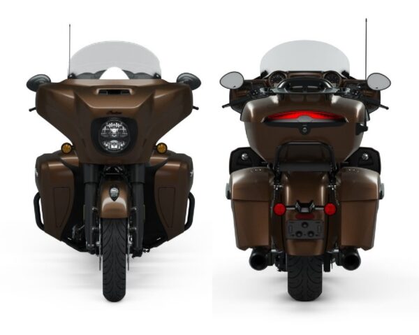 Indian Roadmaster Dark Horse 2023 Bronze Pearl Metallic front and rear