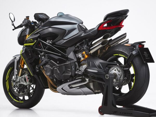 MV Agusta Brutale 1000 RR 2022 Matt Metallic Aviation Grey Dark Grey Fluorescent Yellow back