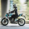 Voge Brivido 125R 2024 Light Blue riding position