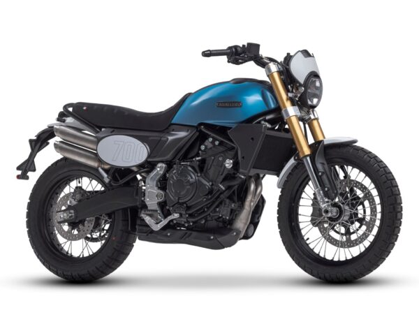 Fantic Caballero 700 Scrambler 2023 Heritage Blue front