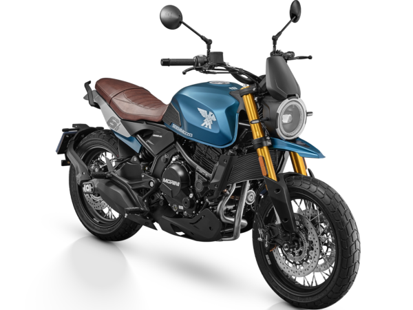 Moto Morini Seiemmezzo SCR 2024 Blue Storm front