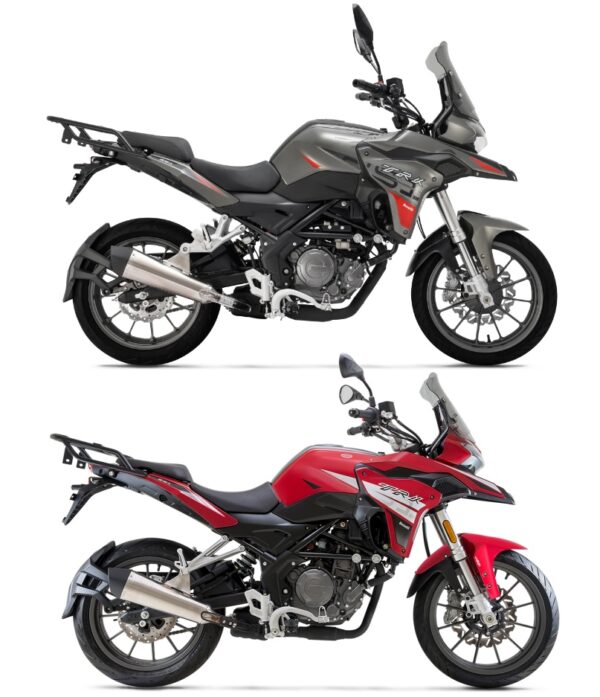 Benelli TRK 251 2024 red and grey different seat heights