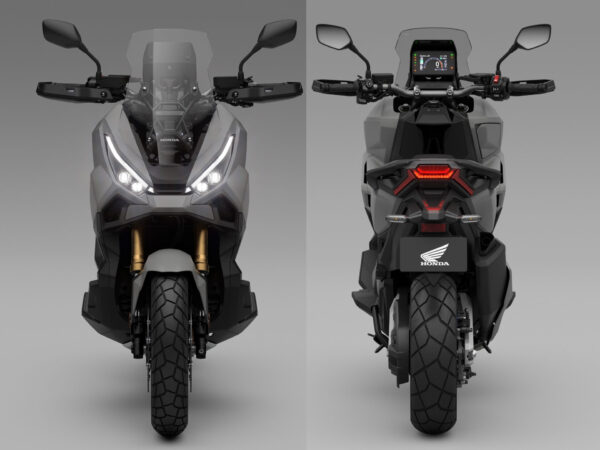 Honda X-ADV 2025 Matte Deep Mud Gray front and rear