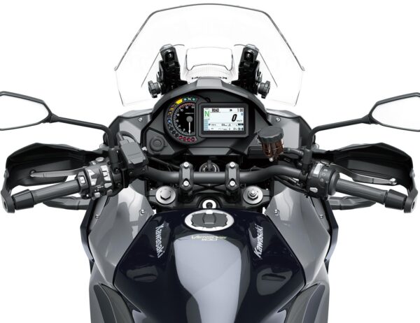 Kawasaki Versys 1100 S 2025 Metallic Graphite Gray Metallic Diablo Black cockpit