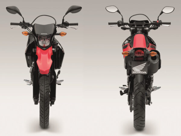 Honda CRF250M 2013 Extreme Red front and rear