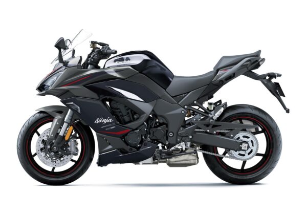 Kawasaki Ninja 1100SX SE 2025 Metallic Matte Graphenesteel Gray Metallic Diablo Black left side