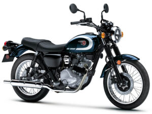 Kawasaki W230 2025 Metallic Ocean Blue Ebony front