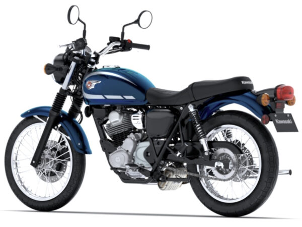 Kawasaki W230 2025 Metallic Ocean Blue Ebony back