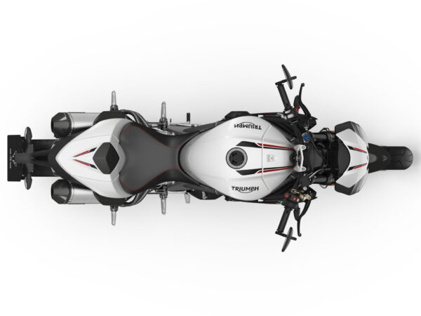 Triumph Speed Triple RS 2020 Crystal White top view