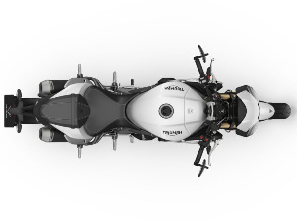 Triumph Speed Triple S 2018 Crystal White top view