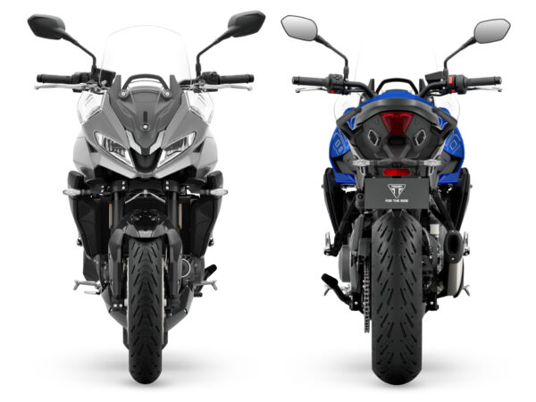 Triumph Tiger Sport 800 2025 Graphite front and Caspian Blue back