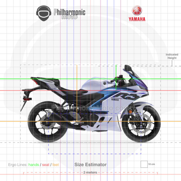 Yamaha YZF-R3 2025 Luna White Nebula Blue