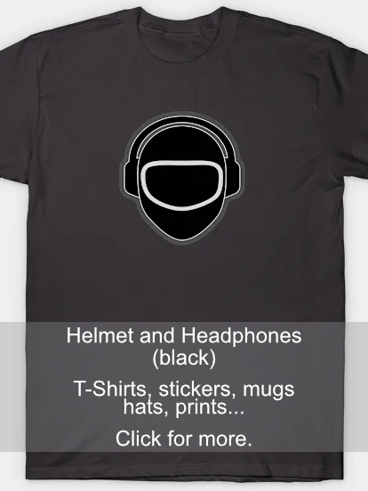 helmet black tshirt