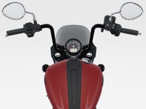 Indian Sport Scout Sixty 2025 Sunset Red Smoke cockpit