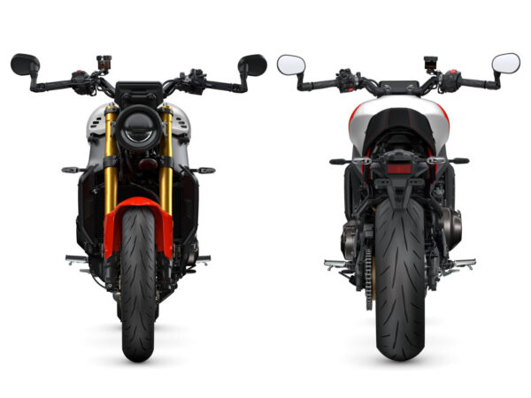 Yamaha XSR900 2025 Legend Red front and rear