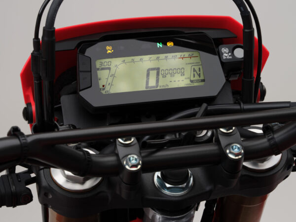 Honda CRF300L 2025 Extreme Red dashboard