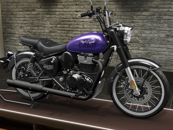 Royal Enfield Goan Classic 350 2025 Purple Haze with pillion seat