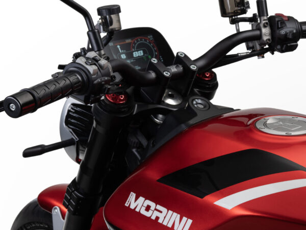 Moto Morini Milano 2025 red cockpit