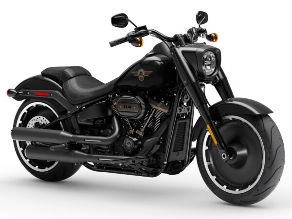 Harley-Davidson Fat Boy 30th Anniversary 2020 blacked-out with bronze finishes front