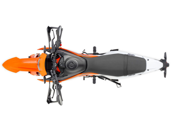 KTM 125 Enduro R 2025 orange top view